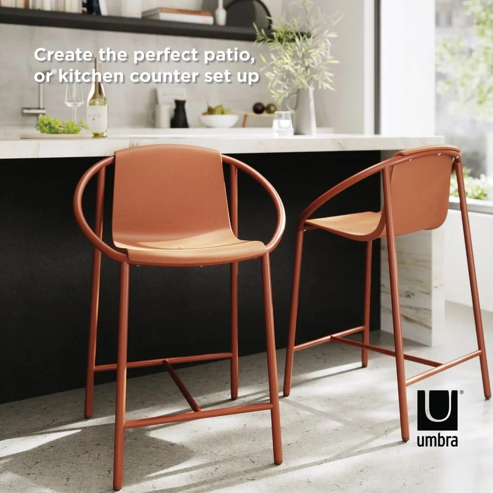 Téglavörös műanyag bárszék 90 cm Ringo – Umbra