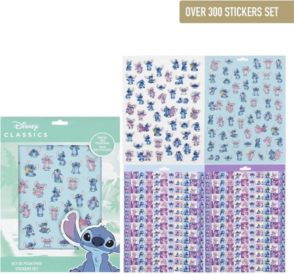 Disney Lilo és Stitch, A csillagkutya Alien matrica szett 300 db-os