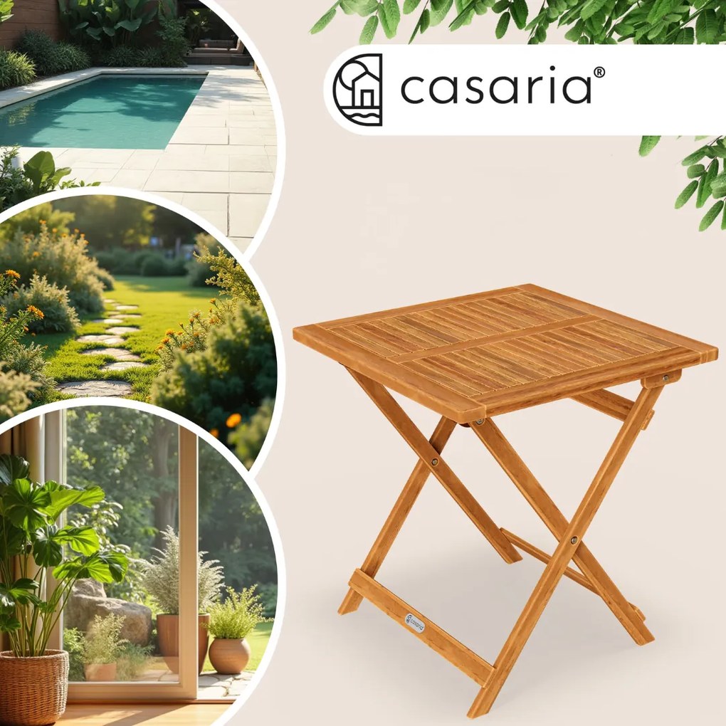 ALEK fa tárolóasztal, 70x70x73cm, barna Casaria