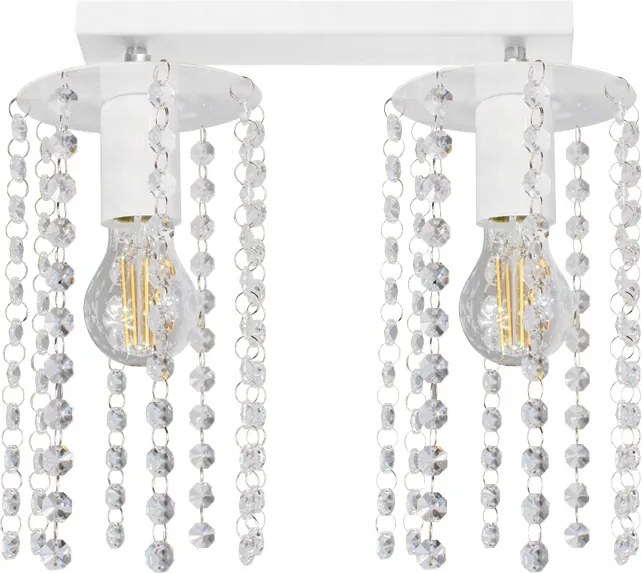 Csillár Mennyezeti Függőlámpa Crystal 2 Fehér