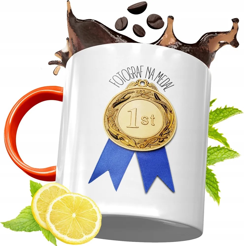 Narancssárga Bögre Fotósnak Ajándék fényképes nyomtatással