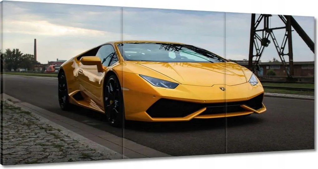 Vászonkép 180x90 Sárga sportautó
