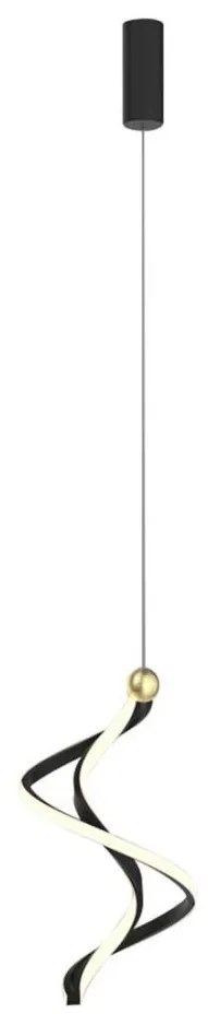 LED Csillár zsinóron COLIA LED/19W/230V fekete/arany