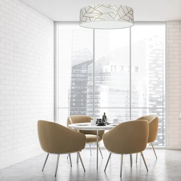 Mennyezeti lámpa ZIGGY 3xE27/60W/230V fehér/arany