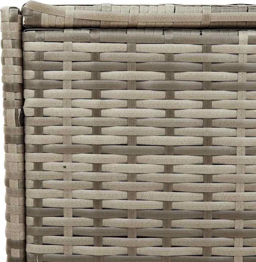 vidaXL szürke polyrattan kerti tárolóláda kerekekkel 283 L