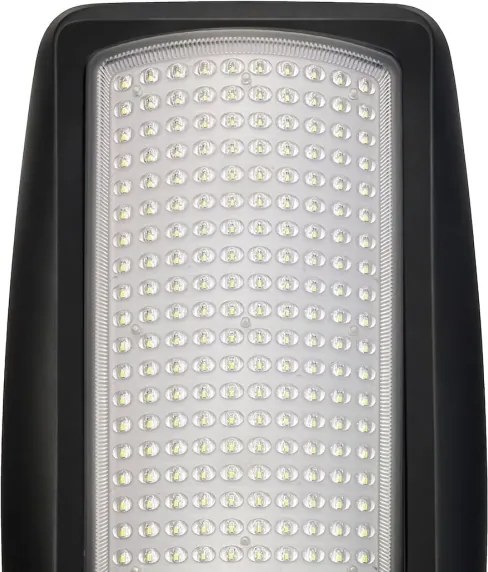 Fényerőszabályozható LED napelemes utcai lámpa érzékelővel VENICE 200W/12000 mAh IP65 fekete +távirányító