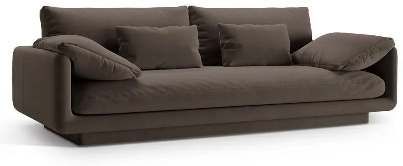 Barna bársony kanapé 220 cm Torino – Micadoni