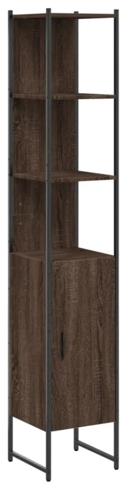 barna tölgyszínű szerelt fa fürdőszobaszekrény 33x33x185,5 cm