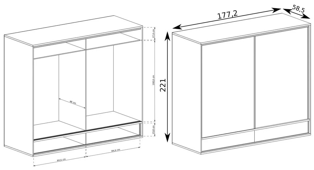 Ruhásszekrény Milley 19 (hikora). 1057892
