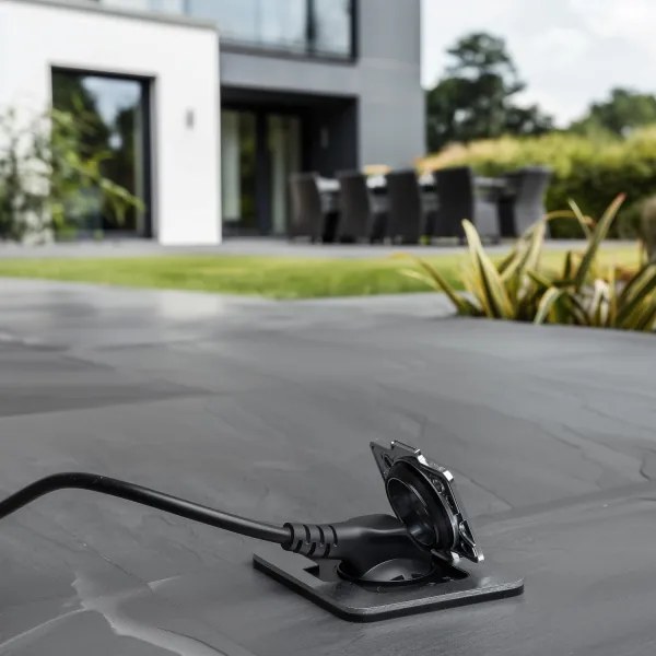 Brilagi - Kültéri beépített padló aljzat IP55 matt króm négyszögletes