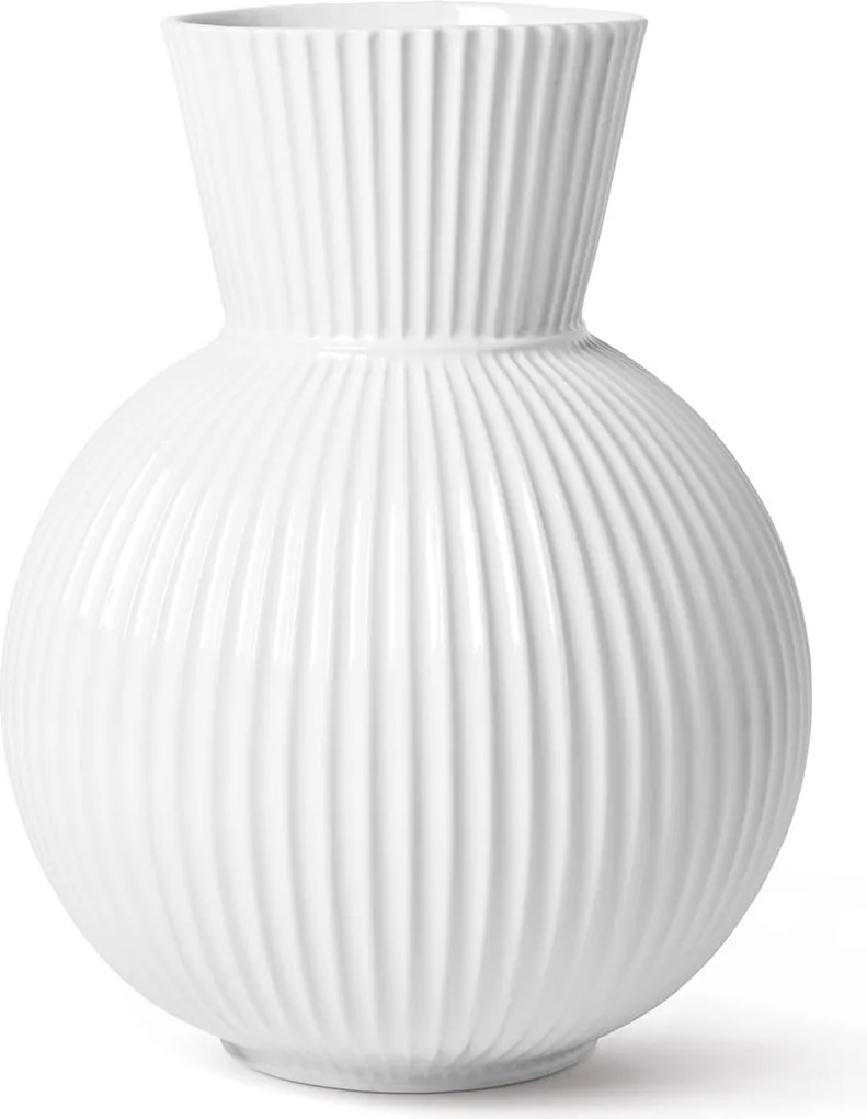 Lyngby Porcelain Tura Váza virágokhoz, 34 cm, Fehér