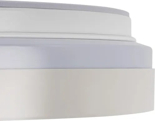 Kanlux 46282-LED Fényerőszabályozható LIXAN 65W/230V 3000-6500K Ø 48,6 cm fehér/ezüst + távirányító