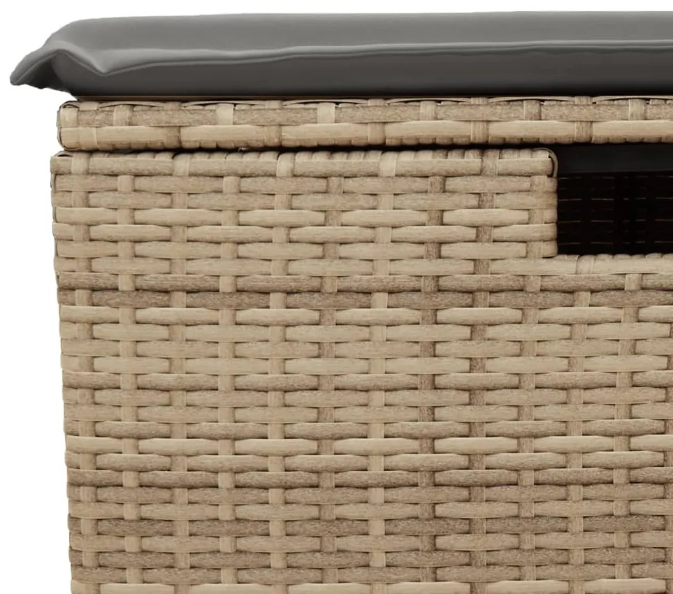 vidaXL bézs polyrattan kerti szék párnával 55 x 55 x 37 cm