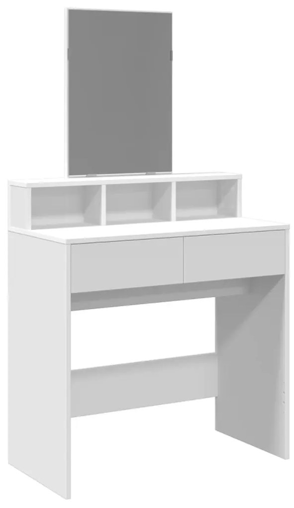 fehér fésülködőasztal tükörrel 80 x 41 x 144,5 cm