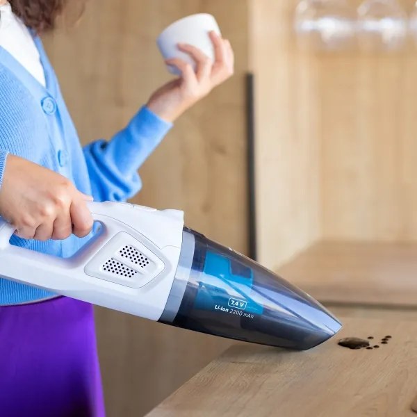 Niceboy ION Hurricane R1 - Újratölthető kézi porszívó 50W/2200 mAh fehér/kék