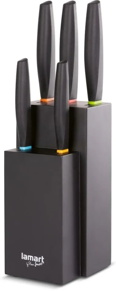 Lamart LT2158 késkészlet blokkban, színes, 5 db