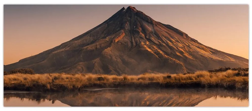 A Mount Taranaki visszaverődése, Új-Zéland (120x50 cm)