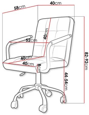 Irodai szék Archie 629 1 (fekete) . 1103624