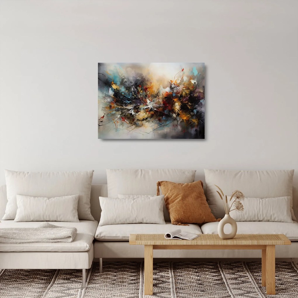 Üveg kép - Absztrakt grafika (70x50 cm)