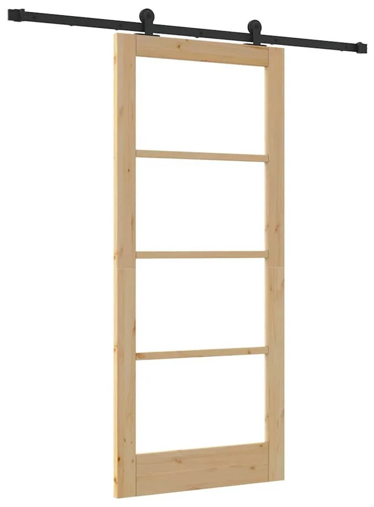 Csúszóajtó ORKDAL Barna 86 x 198.5 cm Fa és fém