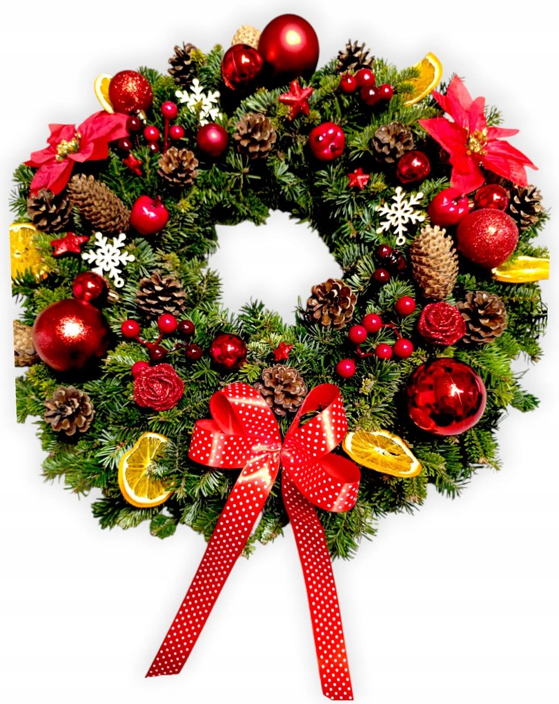 Dísz, koszorú, élő karácsonyra. Ajtódísz