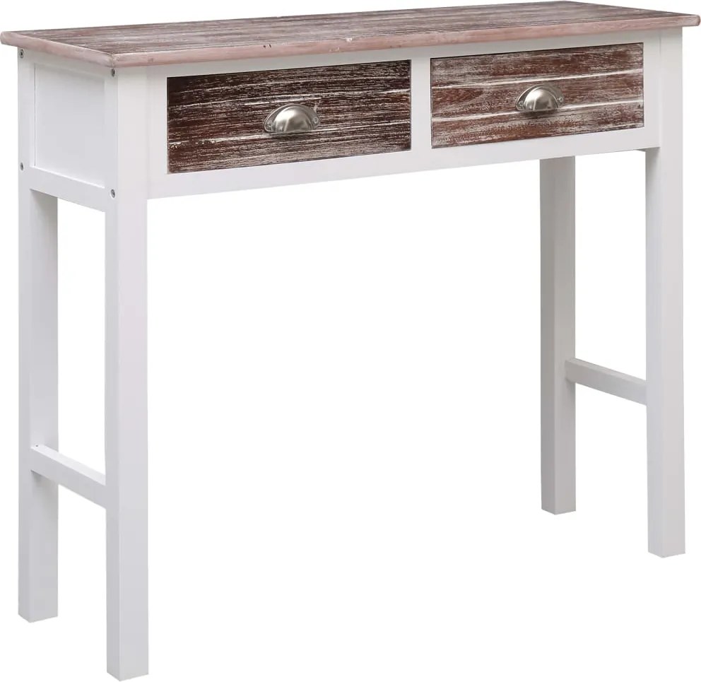 vidaXL barna fa tálalóasztal 90 x 30 x 77 cm