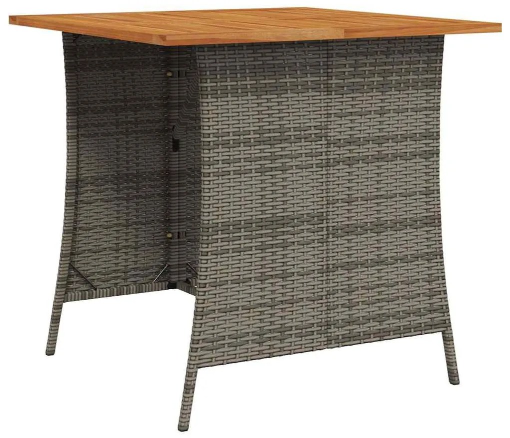 6 részes szürke polyrattan kerti ülőgarnitúra párnákkal L-alakú
