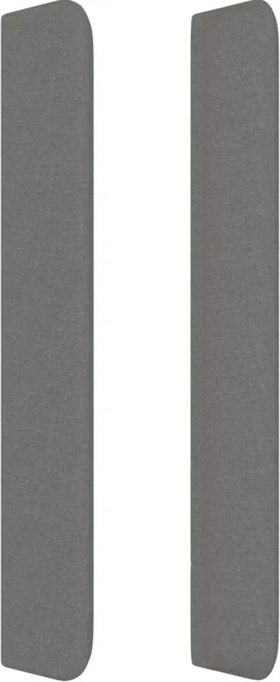 sötétszürke szövet fejtámla szárnyakkal 83x16x118/128 cm