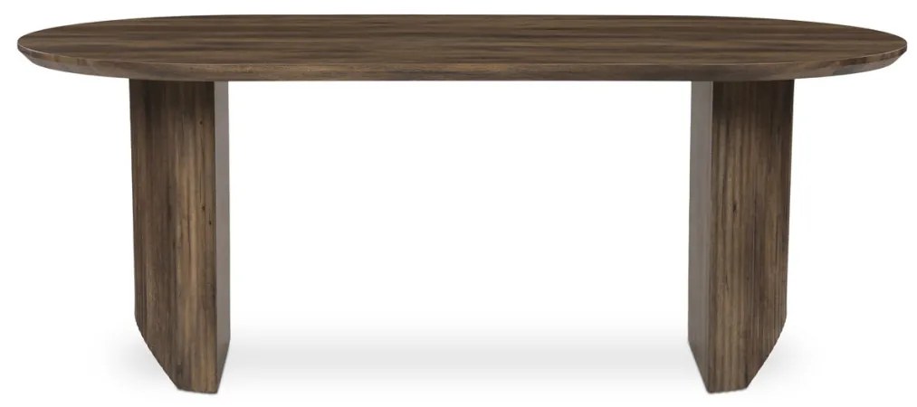 Masă de sufragerie, 200x100x77 cm, placă MDF, culoare 3D nuc