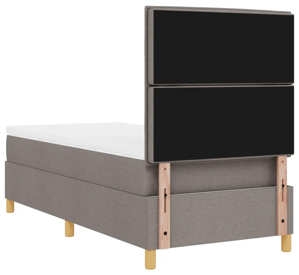 Box Spring Ágy Matraccal és LED-del Topszín 80x200 cm Szövet