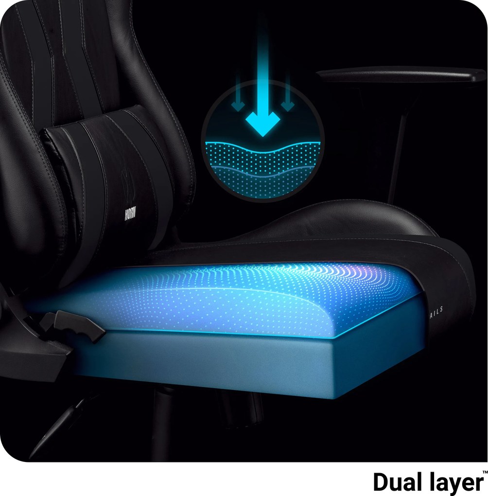 Gamer szék műbőr Normal Size, fekete: Diablo X-Horn 2.0
