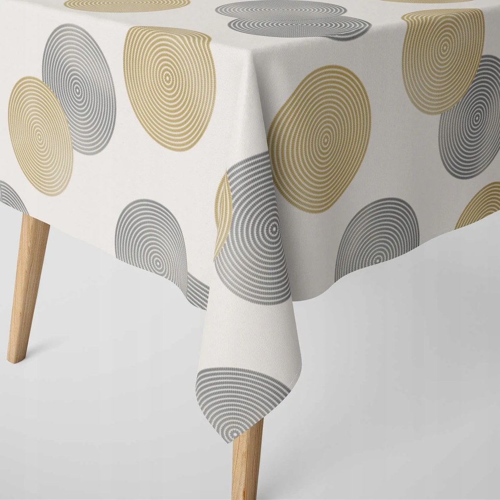 Abrosz Téglalap Alakú Sárga És Szürke Kerekek 130x200