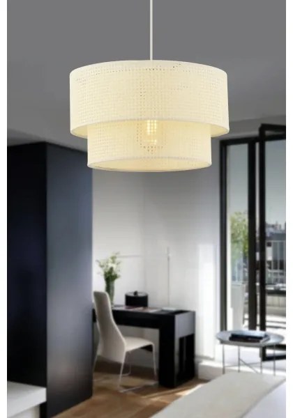 ECHO krémszínű kábeles függeszték 1x E27/60W/230V