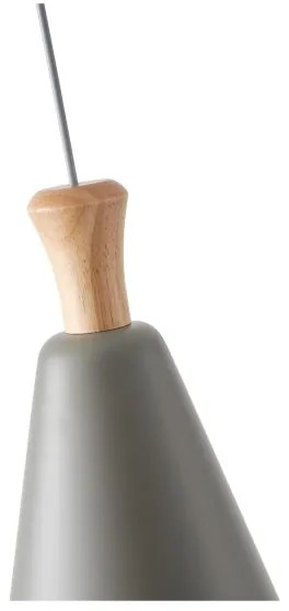 Csillár zsinóron 1xE27/15W/230V szürke átm. 20 cm