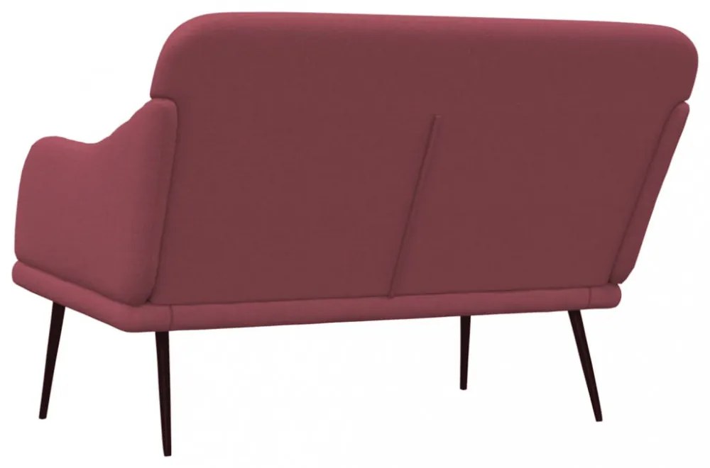 bordó szövet pad 110x76x80 cm