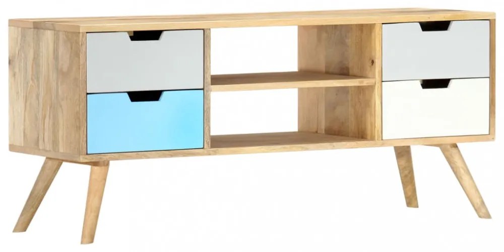 tömör mangófa TV-szekrény 110 x 35 x 48 cm