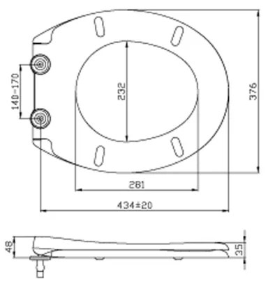 Aqualine - WC-ülőke SOFIA SoftClose fehér