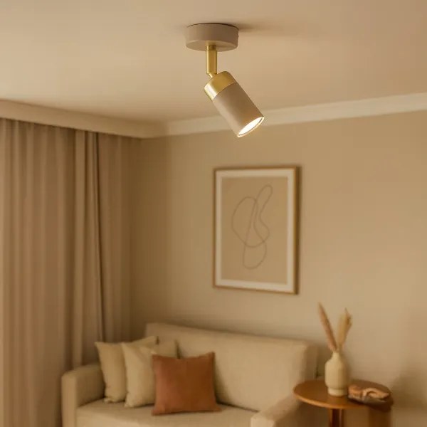 Brilagi - Fali spotlámpa POKER 1xGU10/25W/230V bézs