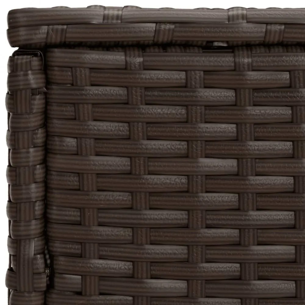 3 db barna polyrattan kisasztal