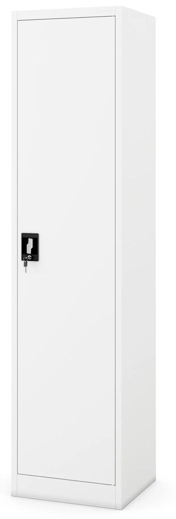 Fém iratszekrény ALEX, 450 x 1850 x 400 mm, fehér