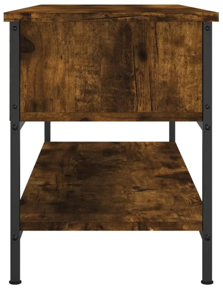 füstös tölgy színű szerelt fa TV-szekrény 100 x 35 x 45 cm