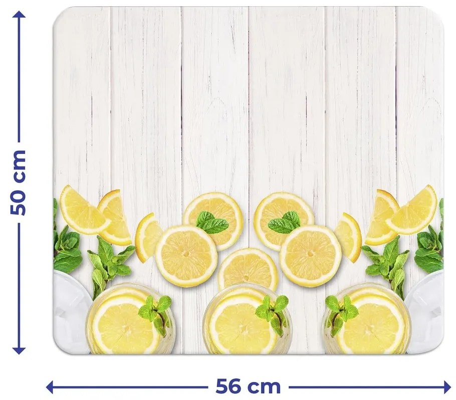 Edzett üveg falvédő tűzhelyhez 50x56 cm Lemons – Wenko