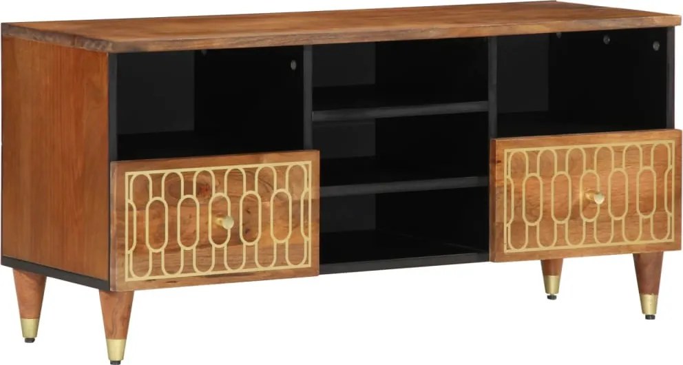 vidaXL tömör mangófa TV-szekrény 100 x 33 x 46 cm
