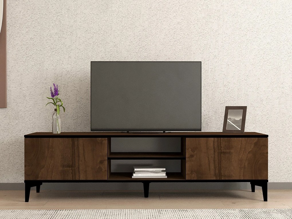 TV szekrény Erem - Walnut, Black