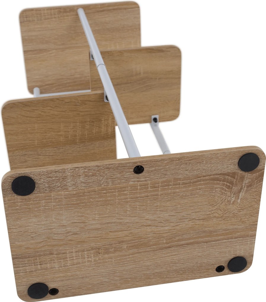 Virágállvány, fehér/sonoma tölgy, LEDOR TYP 1