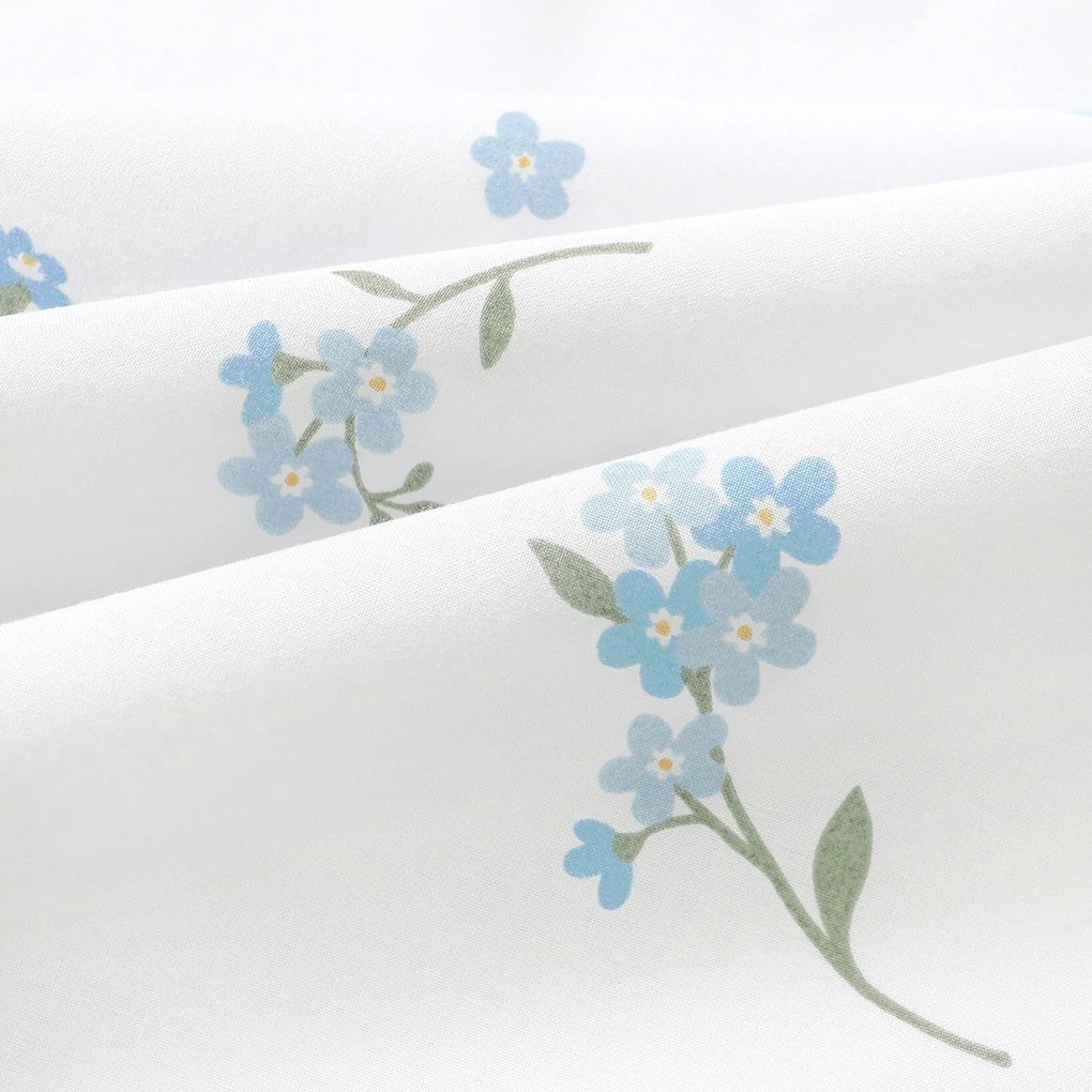 Goldea ovális pamut terítő - nefelejcsek 140 x 200 cm