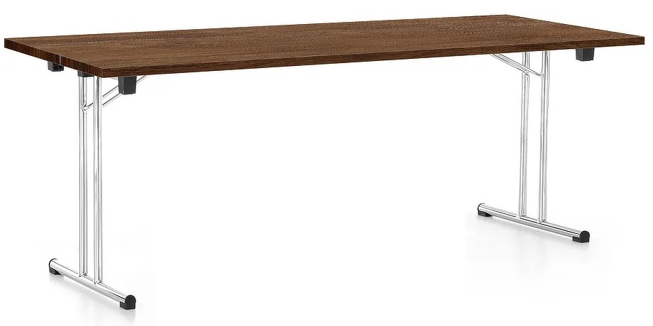 Összecsukható asztal 200 x 80 cm, silverjack tölgy