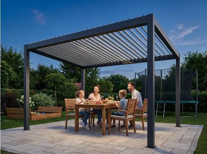 alumínium bioklimatikus pergola LANITPLAST PREMIUM 5x3 m LG4090