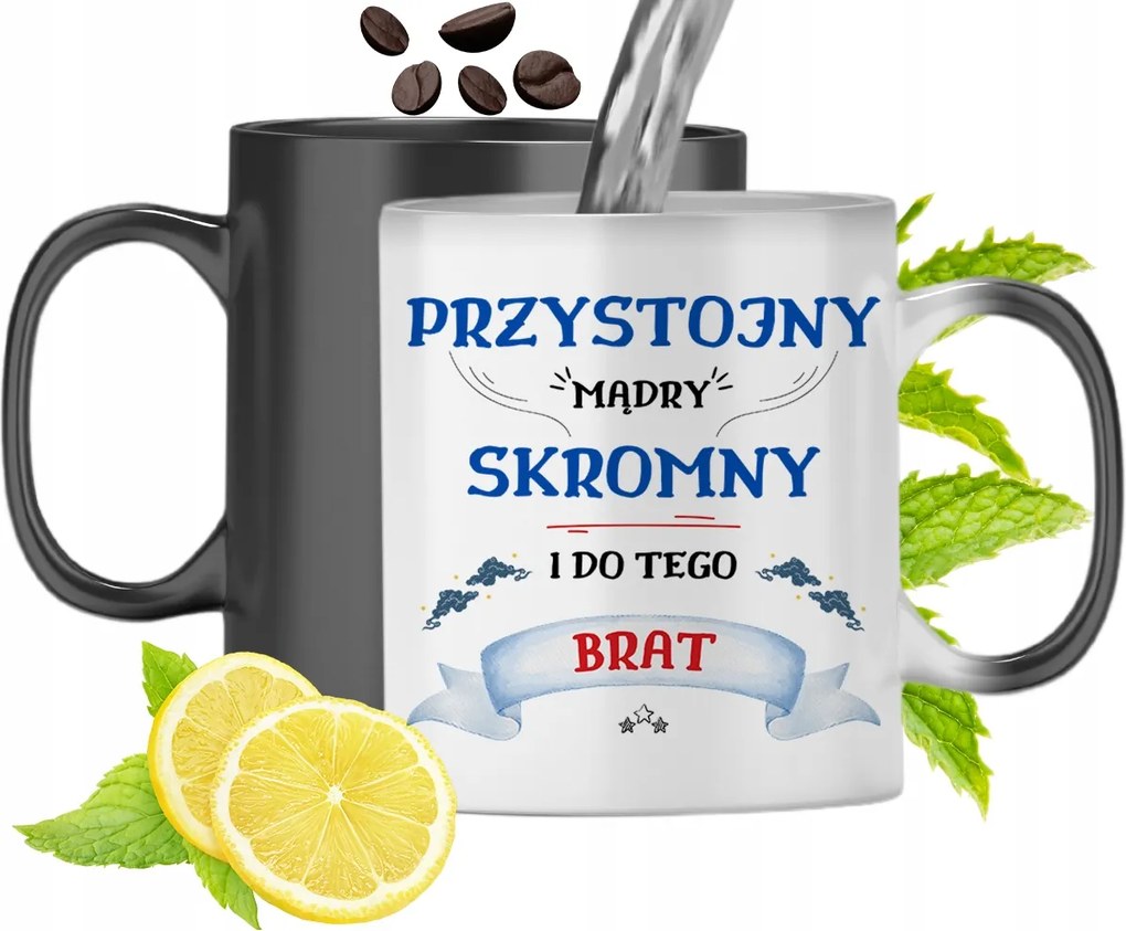 Mágikus Bögre Testvérnek Fekete Színváltós, fényképes nyomattal