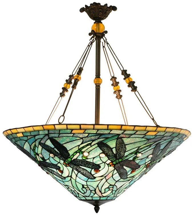 Tiffany mennyezeti lámpa szitakötő Ø 71*75 CM